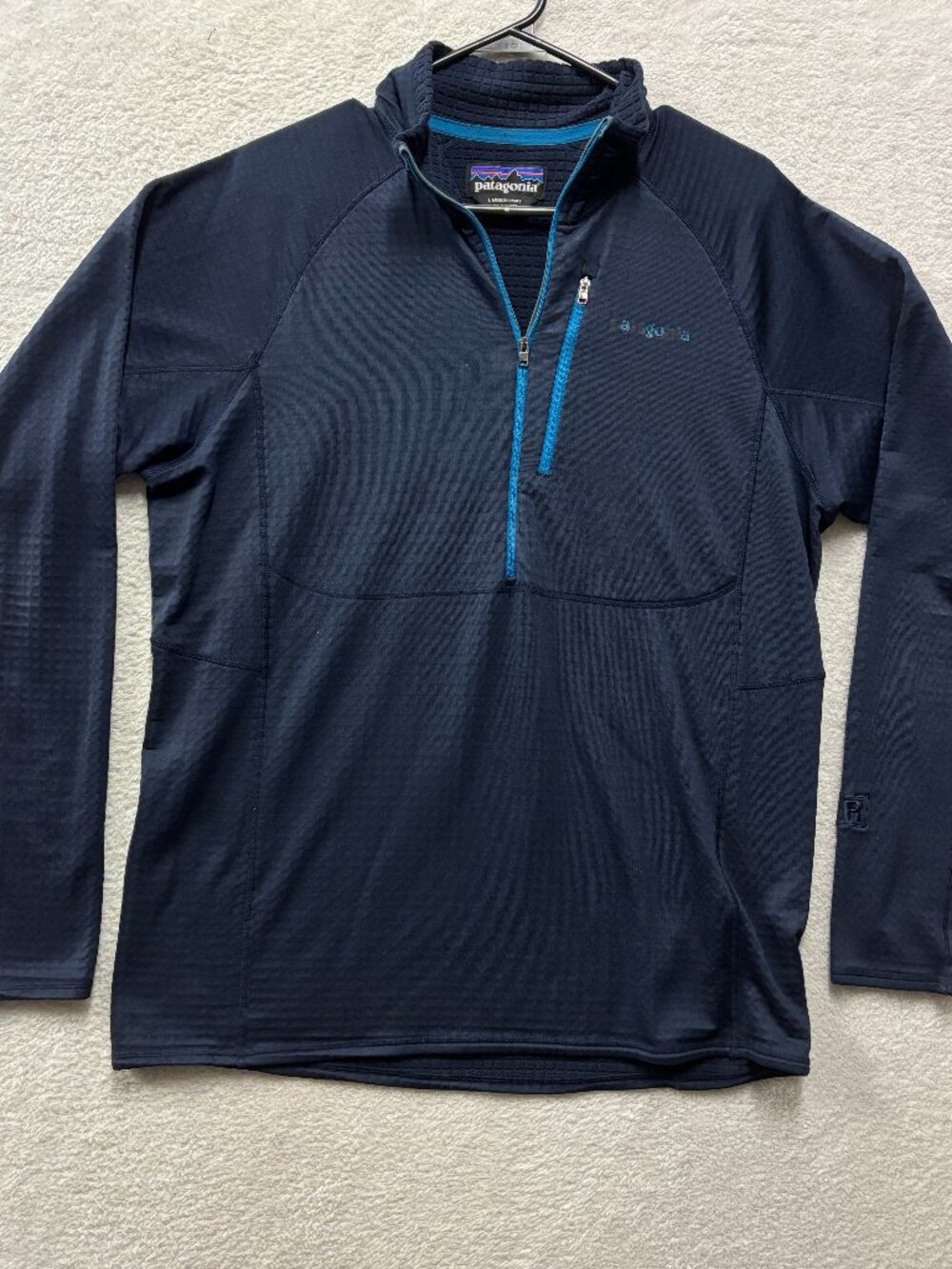 Patagonia Sweater Mens Large R1 Pullover Quarterzip Fleece Midlayer Warm Breathe